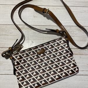 Ralph Lauren Romilly Tile Small Crossbody Geometric Design Multicolor